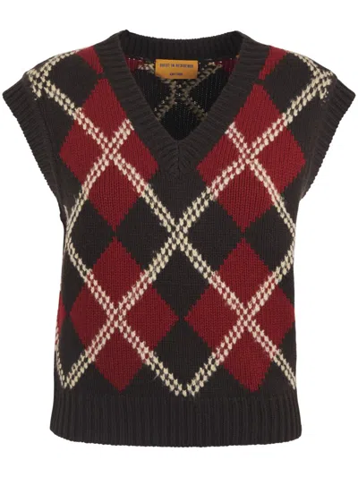 Guest In Residence Argyle Checked Wool And Cashmere-blend Vest In Multi