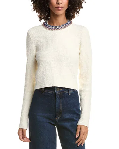 Cinq À Sept Cinq A Sept Necklace Emb Claudine Pullover In Neutral