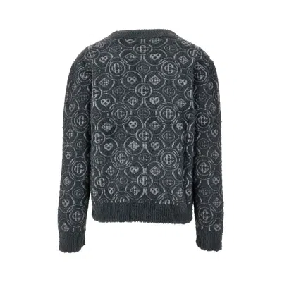 Casablanca Monogram Cardigan In Gray