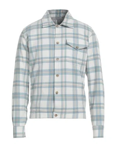 Eleventy Man Shirt Light Blue Size Xl Cotton In Multi