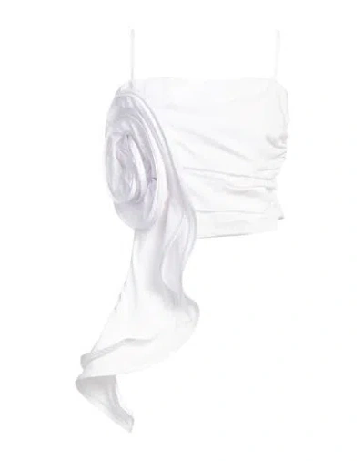 Dixie Woman Top White Size M Cotton In White