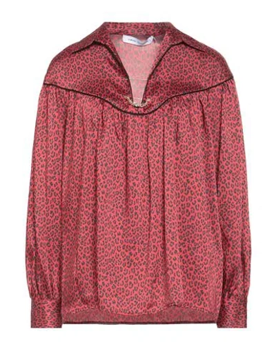 Simona Corsellini Woman Top Red Size 4 Polyester In Red