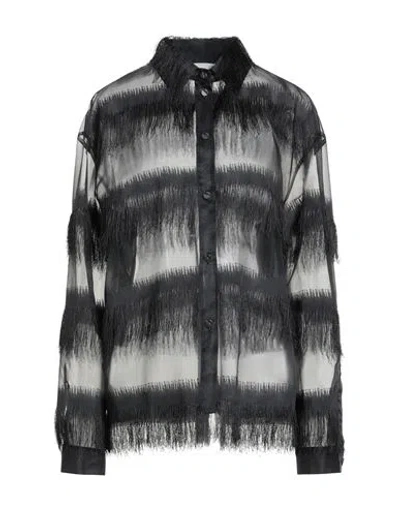 Genny Woman Shirt Black Size 12 Polyester In Black