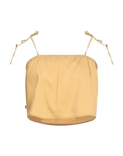Jijil Woman Top Sand Size 8 Cotton, Polyamide, Nylon In Yellow