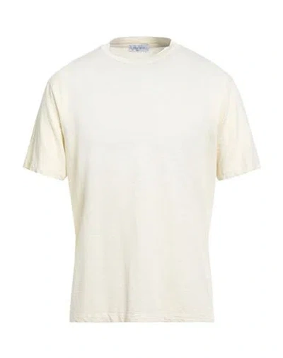 Wool & Co Man T-shirt Cream Size L Linen, Elastane In Neutral