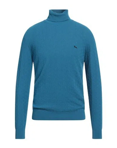 Harmont & Blaine Man Turtleneck Pastel Blue Size L Cotton, Polyamide, Viscose, Wool In Blue