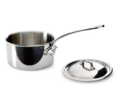 Mauviel M'cook 0.9 Qt. Stainless Steel Saucepan & Lid In Silver