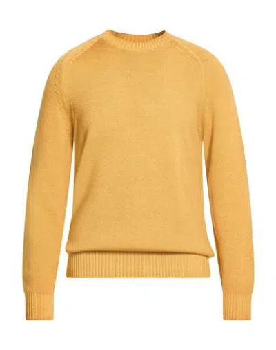 Masq Man Sweater Mustard Size 40 Merino Wool In Yellow