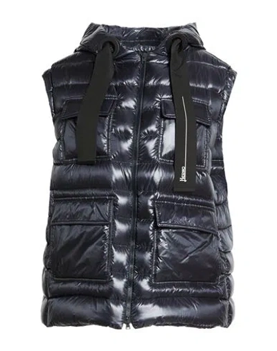 Herno Woman Vest Navy Size 10 Polyamide, Polyester In Blue