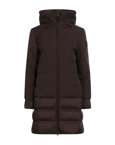 Dekker Woman Puffer Chocolate Brown Size 12 Polyester, Polyamide In Brown