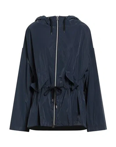 Herno Woman Jacket Navy Size 12 Polyamide In Blue