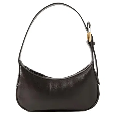 Staud Owen Leather Shoulder Bag In Brown