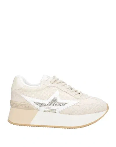 Liu •jo Woman Sneakers Beige Size 7 Textile Fibers In Multi