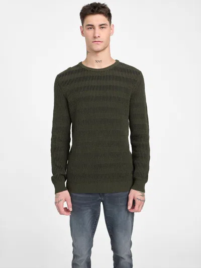 Guess Factory Presley Striped Sweater In Green