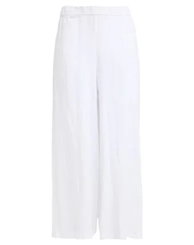 Whyci Woman Pants White Size 4 Linen In White