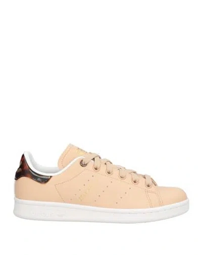 Adidas Originals Stan Smith Woman Sneakers Sand Size 5 Leather In Nude