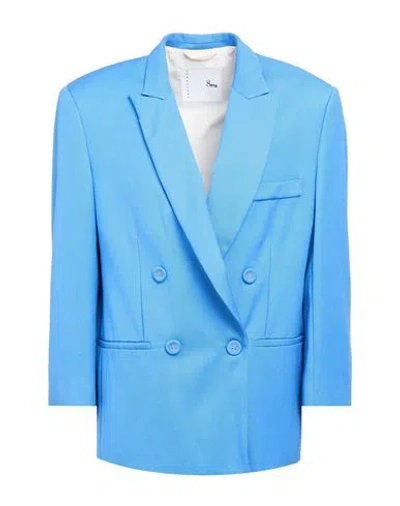 8pm Conscious Man Blazer Pastel Blue Size S Viscose, Polyamide In Blue