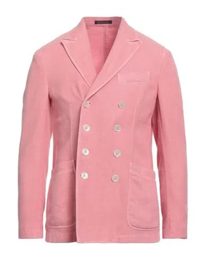 The Gigi Man Blazer Pink Size 38 Cotton, Linen, Polyester In Pink