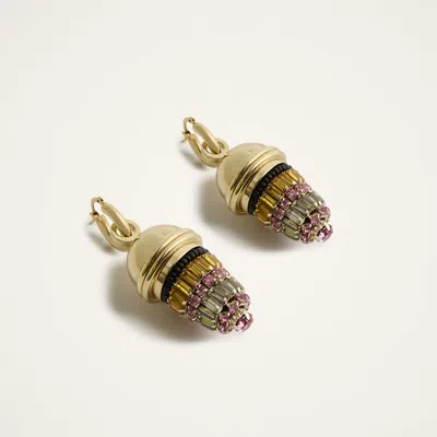La Doublej Lantern Earrings In Gold