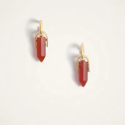 La Doublej Pillar Earrings In Red