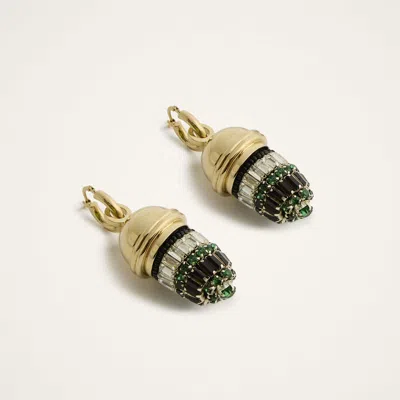 La Doublej Lantern Earrings In Brown