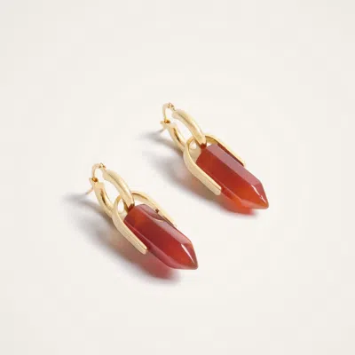La Doublej Pillar Earrings In Red
