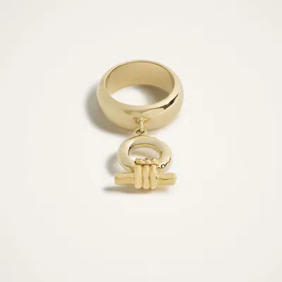 La Doublej Shen Loop Ring In Brown