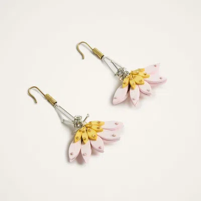 La Doublej Cornucopia Pendant Earrings In Brown