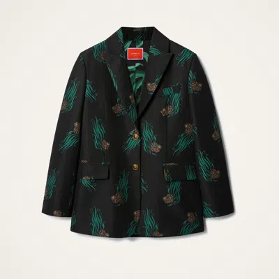 La Doublej Jones Floral-print Button Jacket In Multi