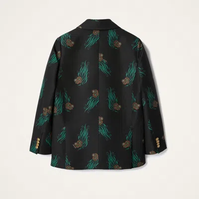 La Doublej Jones Floral-print Button Jacket In Multi