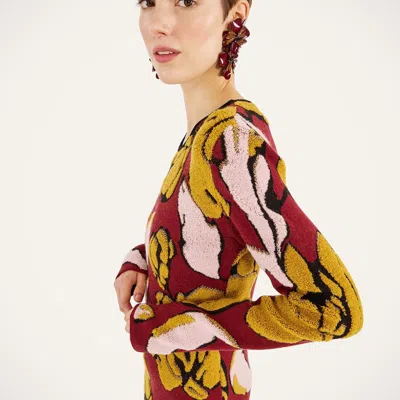 La Doublej Knit Swing Dress In Multi