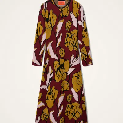La Doublej Knit Swing Dress In Multi