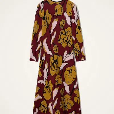 La Doublej Knit Swing Dress In Multi