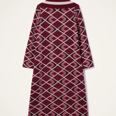 La Doublej Jacquard-knit Coat In Brown