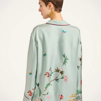 La Doublej Floral Panel Pyjama Shirt In Multi