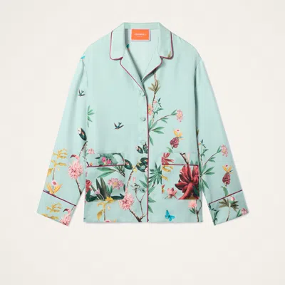La Doublej Floral Panel Pyjama Shirt In Multi