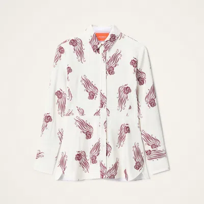 La Doublej Iris Floral-print Shirt In Multi