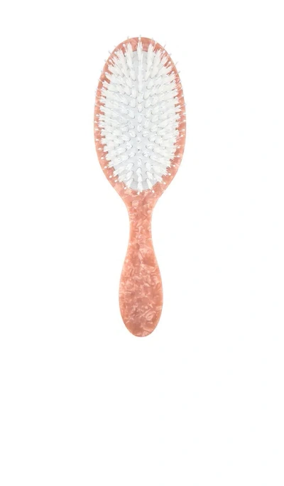 Solar Eclipse Hand-painted Ballet Bow Acetate 2-1 Daily Hair Brush In Pink