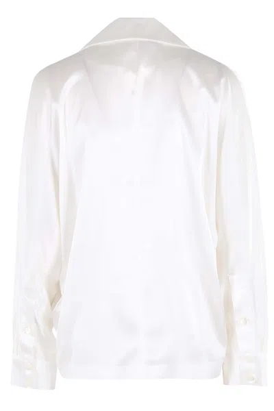 Semicouture Double-breasted Shirt In White