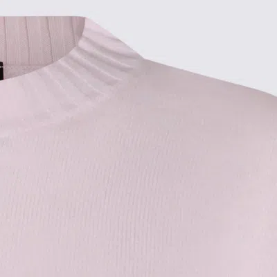 Fabiana Filippi Long Sleeve Crew Neck Knitwear Top In Pink