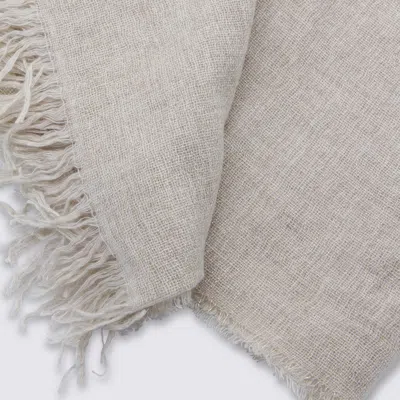 Fabiana Filippi Light Beige Wool Scarf In Gray