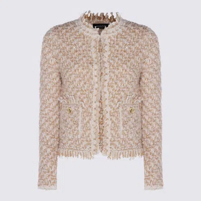 Fabiana Filippi Bicolor Tweed Boucle Jacket In Neutral