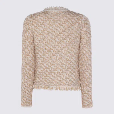 Fabiana Filippi Bicolor Tweed Boucle Jacket In Neutral