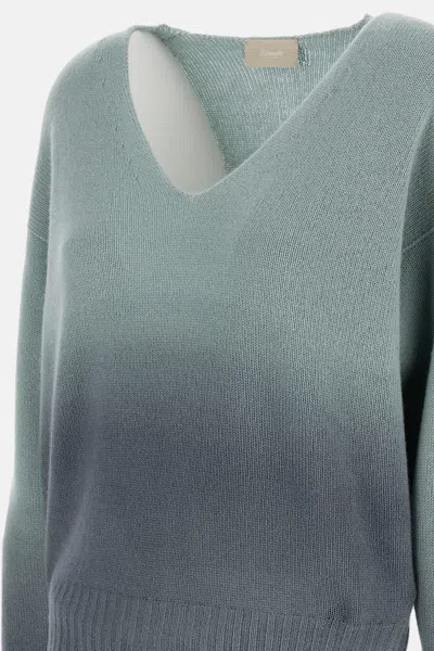 Drumohr Graduated V-neck In Gray