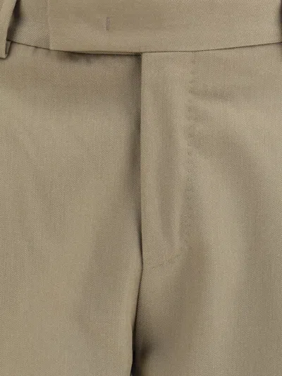 Pt Torino Rebel Virgin Wool Trousers In Neutral