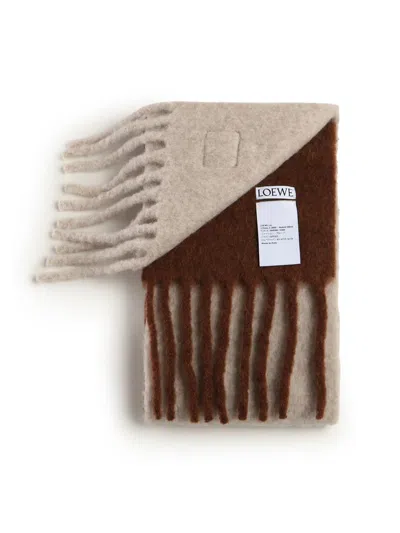 Loewe Wool And Alpaca Blend Scarf In Multi