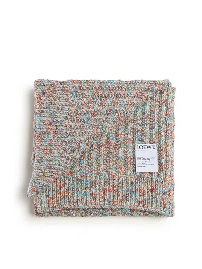 Loewe Wool And Cashmere Blend Scarf In Multi