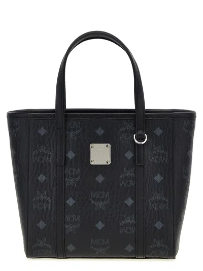 Mcm Mini Toni Monogram Top Handle Bags In Black