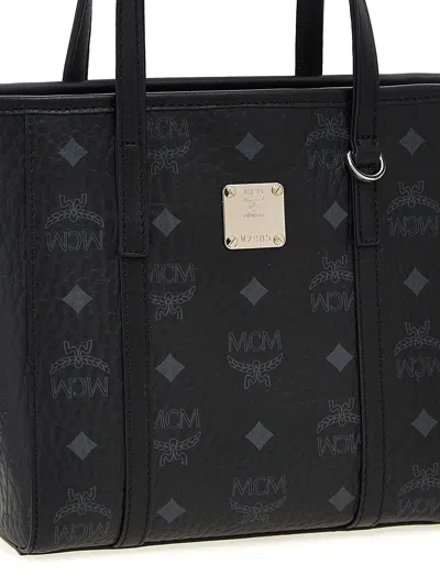 Mcm Mini Toni Monogram Top Handle Bags In Black