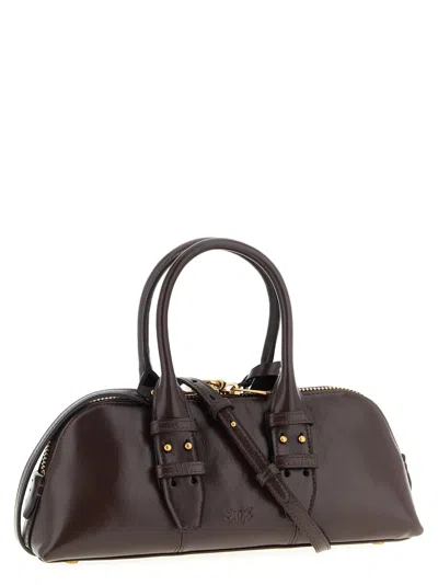 Pinko Escape Baguette Small Handbag In Burgundy